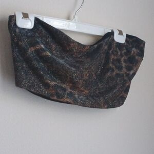 Goodtime USA 2 Pc Pants Set Women L Black & Gold Party Club New Year Glitter 70s